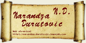 Narandža Durutović vizit kartica